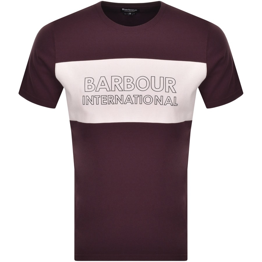 Alternative Image for ProductBarbour International Logo T Shirt Burgundy1